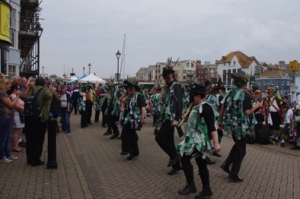 Morris Dancing by the harbour